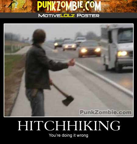 Hitchhiking Demotovational Poster