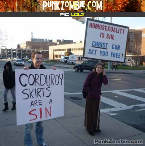 Protesting Sin Signs