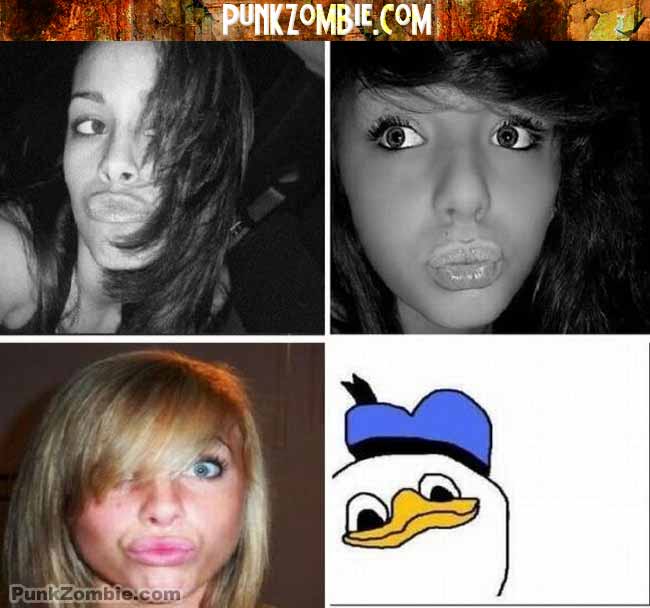 duck face