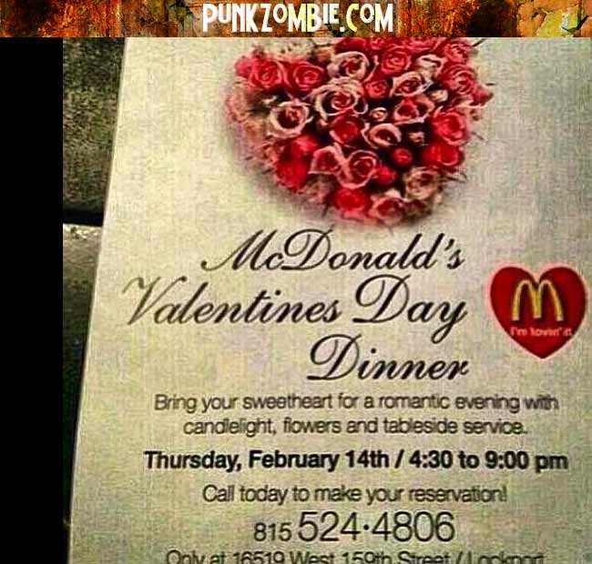 Special valentine day dinner